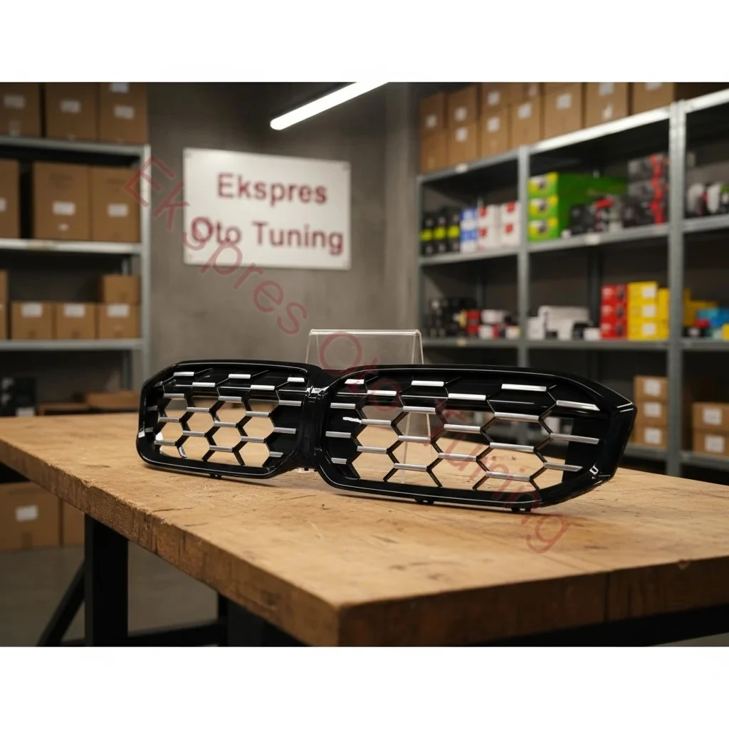 Bmw 3 Serisi Panjur (G20 LCI Uyumlu – Diamond Görünüm – Gri/Siyah Çerçeve)