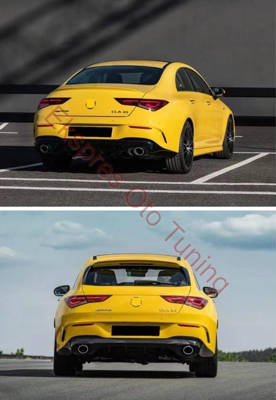 MERCEDES W118 CLA35 DİFÜZÖR VE KROM EGZOZ UCU