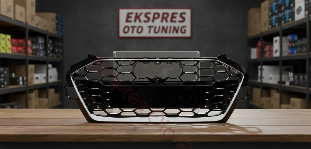 Audi A4 Panjur (2019-2023 Uyumlu – S Görünüm – Krom/Siyah)