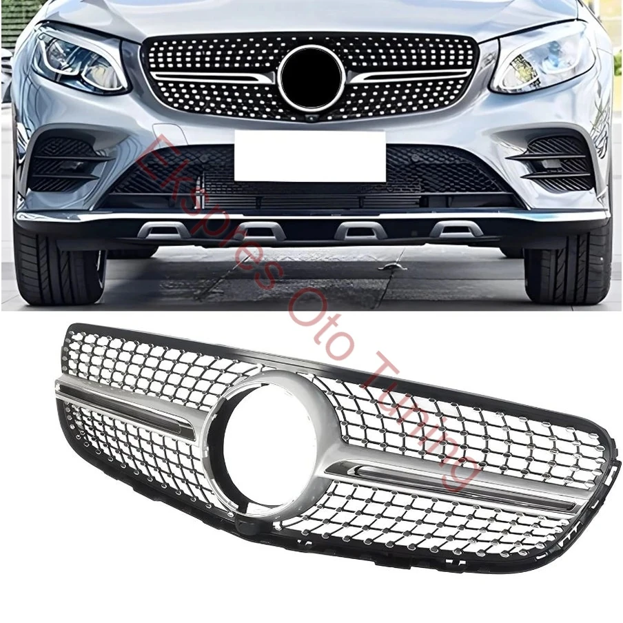 Mercedes GLC Panjur (W253 Uyumlu – Diamond Görünüm – Gri Çıtalı)