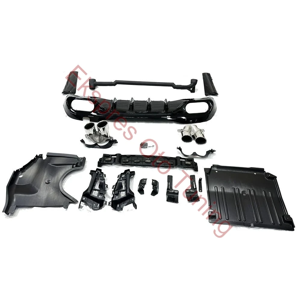 Mercedes C Serisi Difüzör (W206 Uyumlu - C43 Görünüm - Silver Egzoz Uçlu)