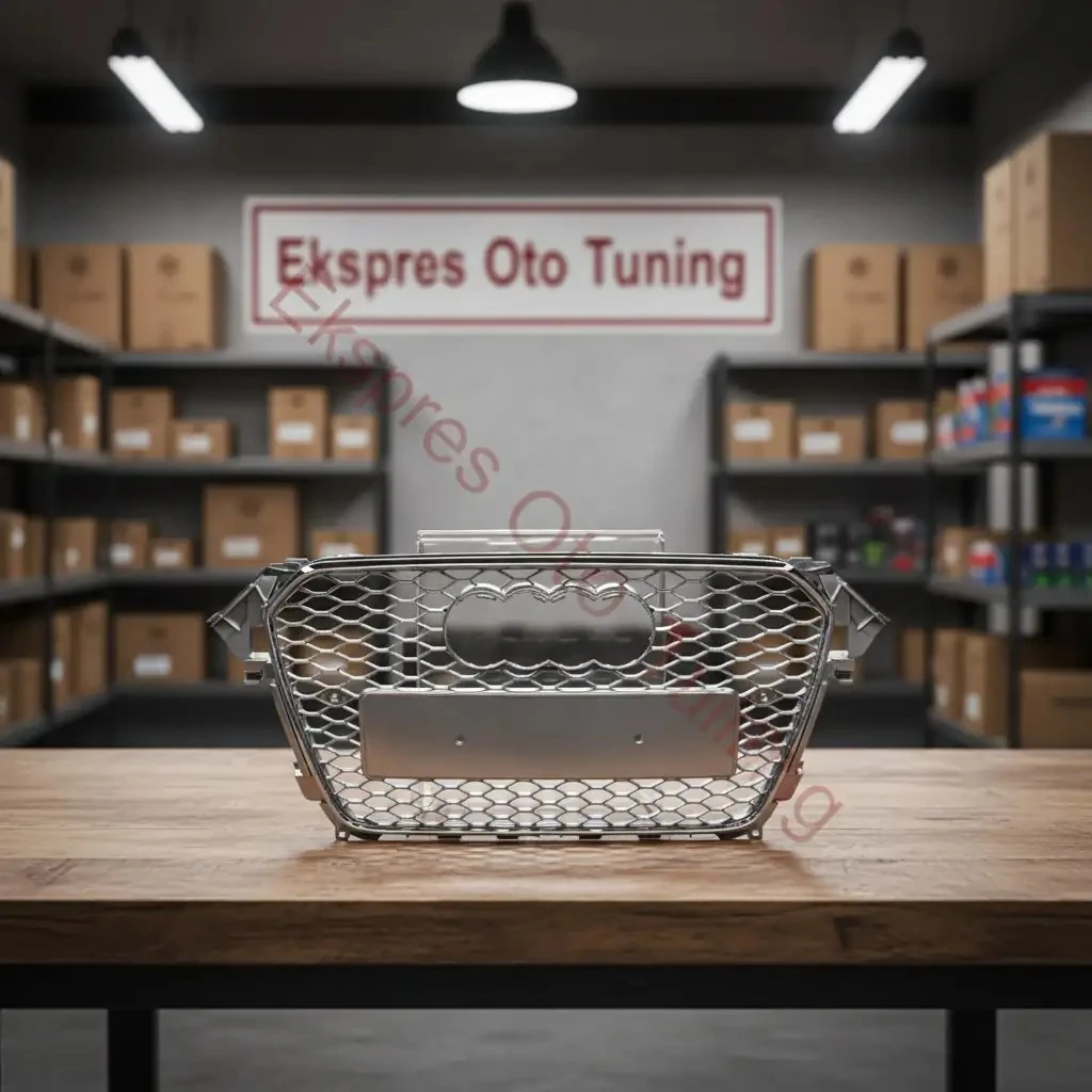 Audi A4 Panjur (2011-2015 Uyumlu – RS Görünüm – Krom/Gri)