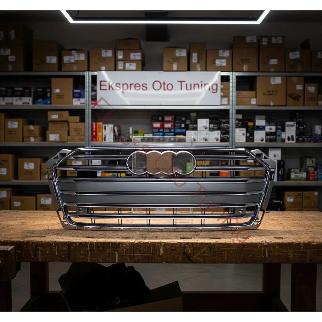 Audi A5 Panjur (2016-2019 Uyumlu – S5 Görünüm – Krom/Gri)