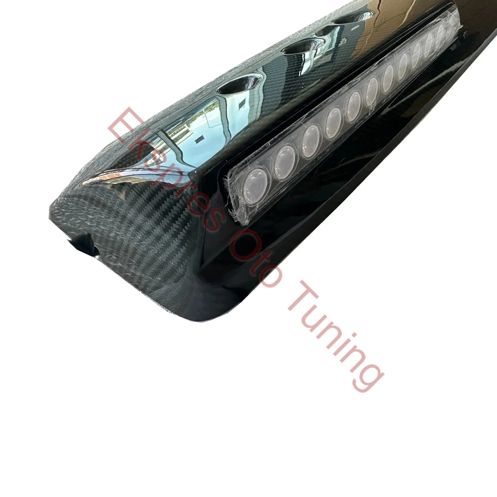 Mercedes G Serisi Roof Spoiler (W464 Uyumlu – Ledli Dry Carbon – V Type Ön)