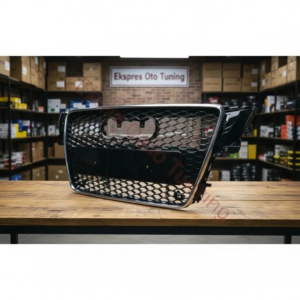 Audi A5 Panjur (2007-2011 Uyumlu – RS Görünüm – Krom/Siyah)