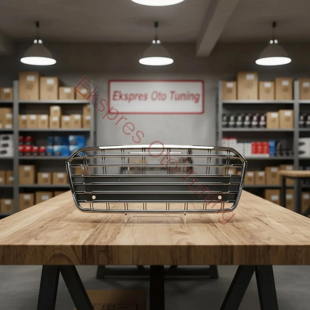 Audi A7 Panjur (2014-2018 Uyumlu – S7 Görünüm – Krom/Gri)