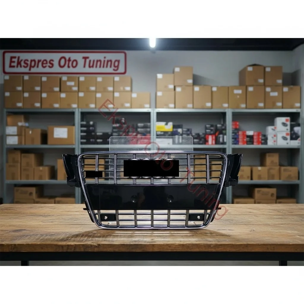 Audi A5 Panjur (2007-2011 Uyumlu – S Görünüm – Krom/Siyah)