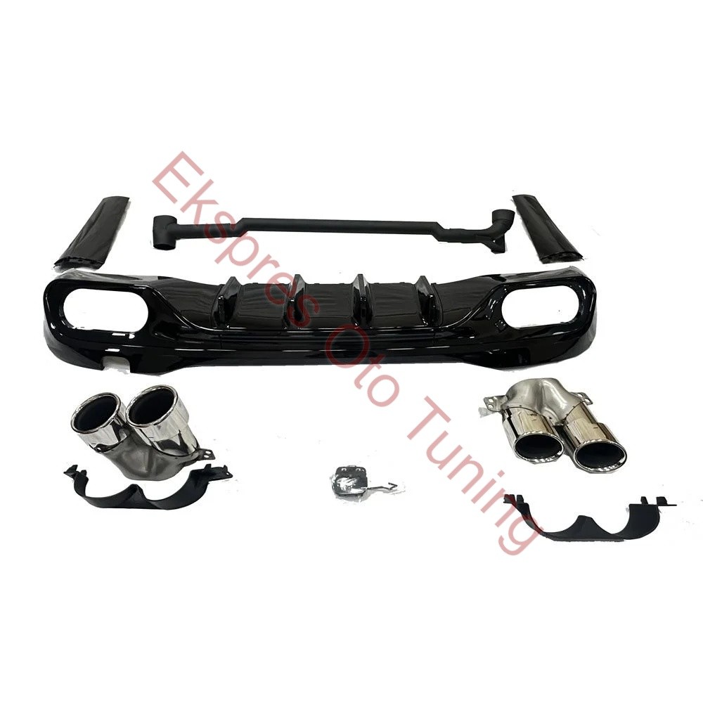 MERCEDES W206 DİFÜZÖR + EGZOZ UCU C43 SILVER