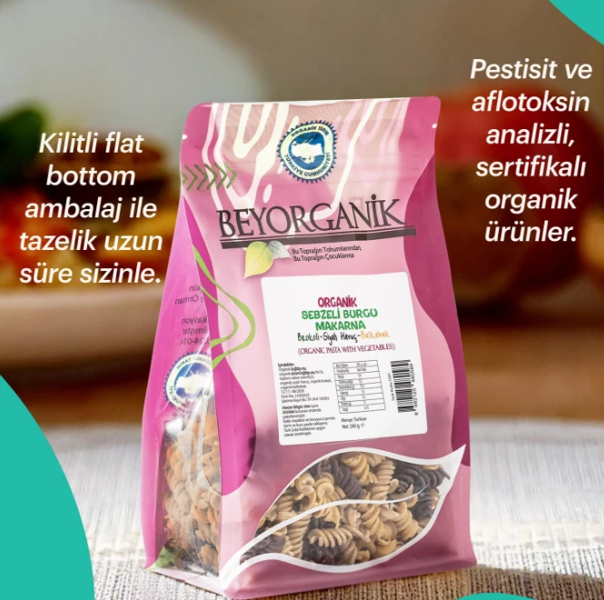 BEYORGANİK SEBZELİ BURGU MAKARNA 