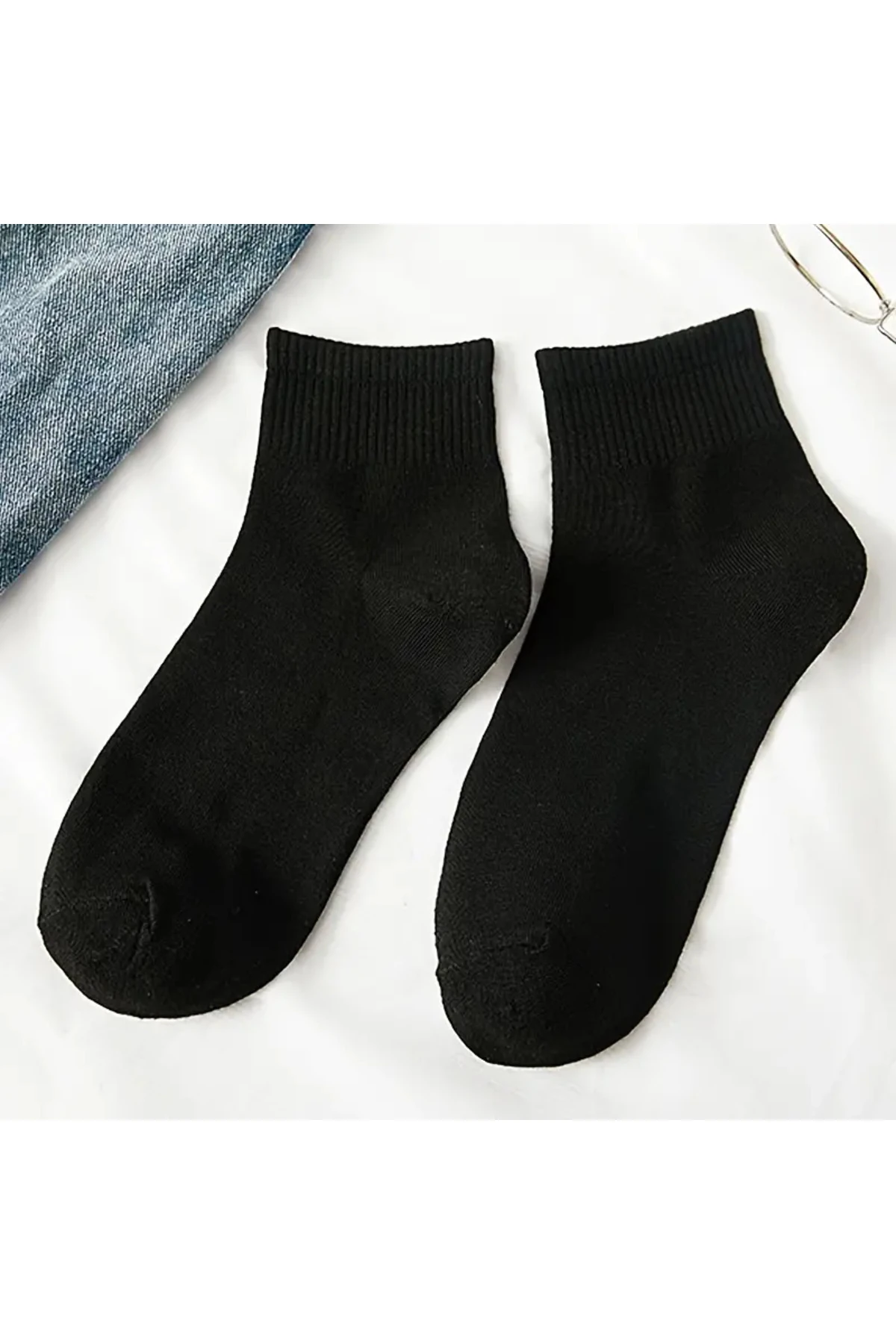 Pamuklu Yumuşak Karışık 12'li Karışık Renk Kadın Soket Çorap Pamuklu Çorap Dikişli