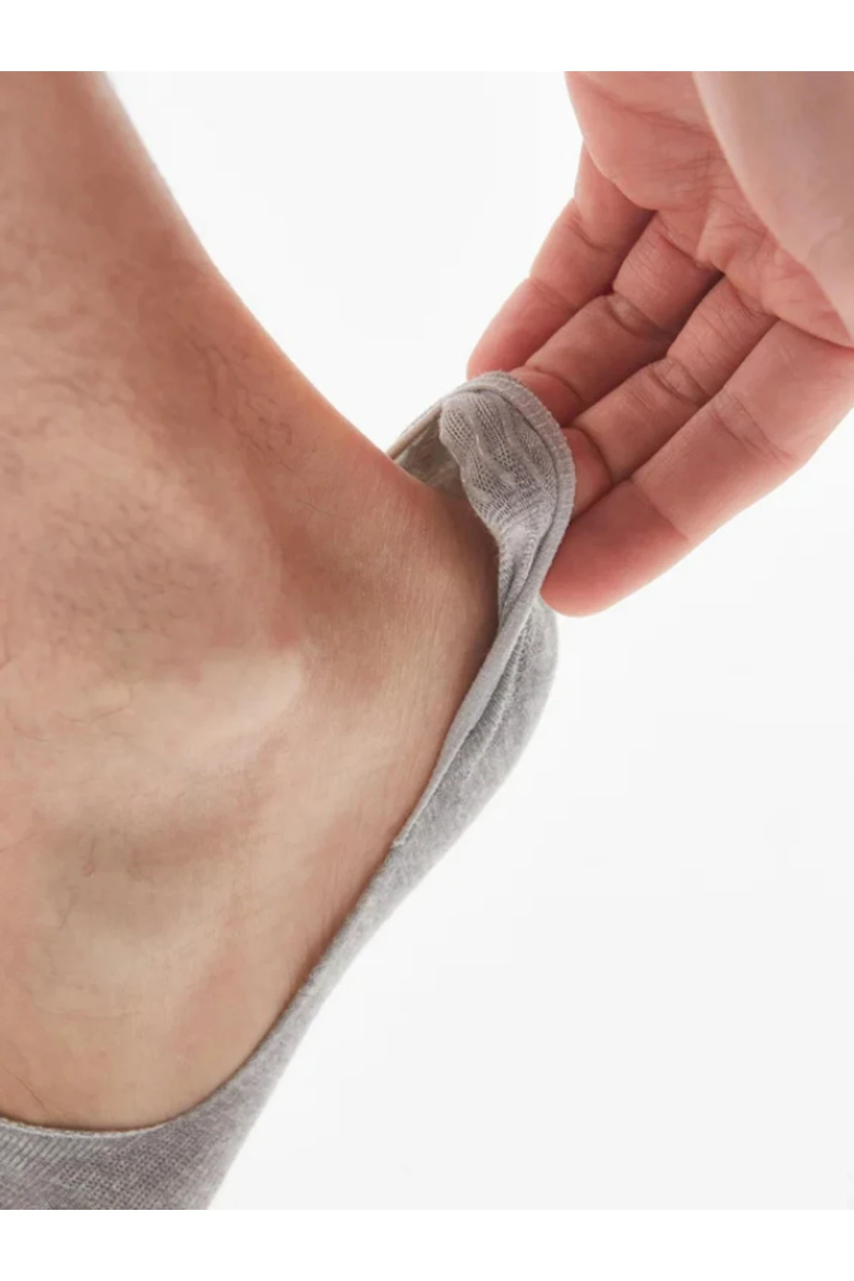 Pamuklu Yumuşak Silonlu Kaymaz 6'lı Kadın Babet Çorap Pamuklu Çorap Gri