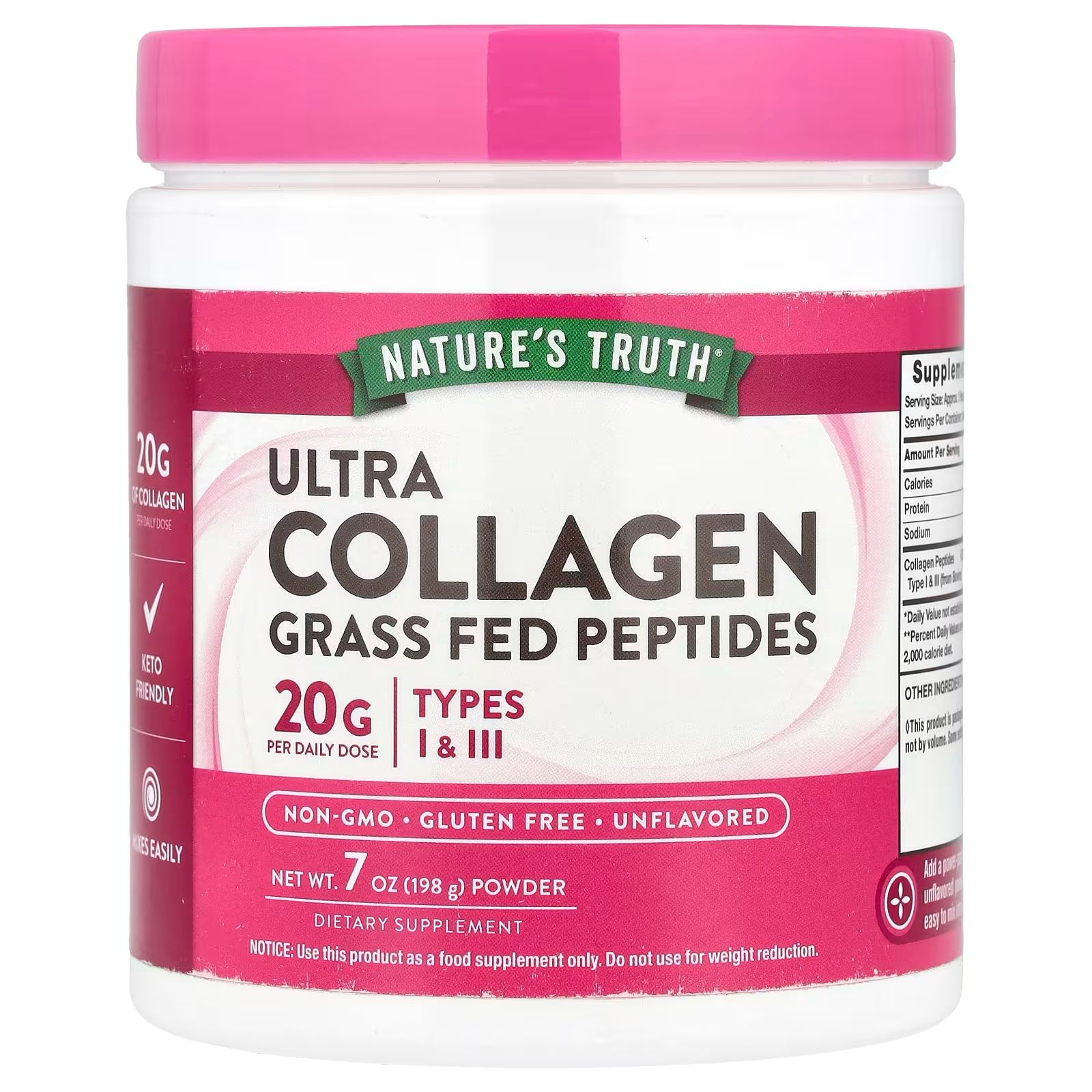 Ultra Collagen Grass Fed Peptides 7 0z- 198 g