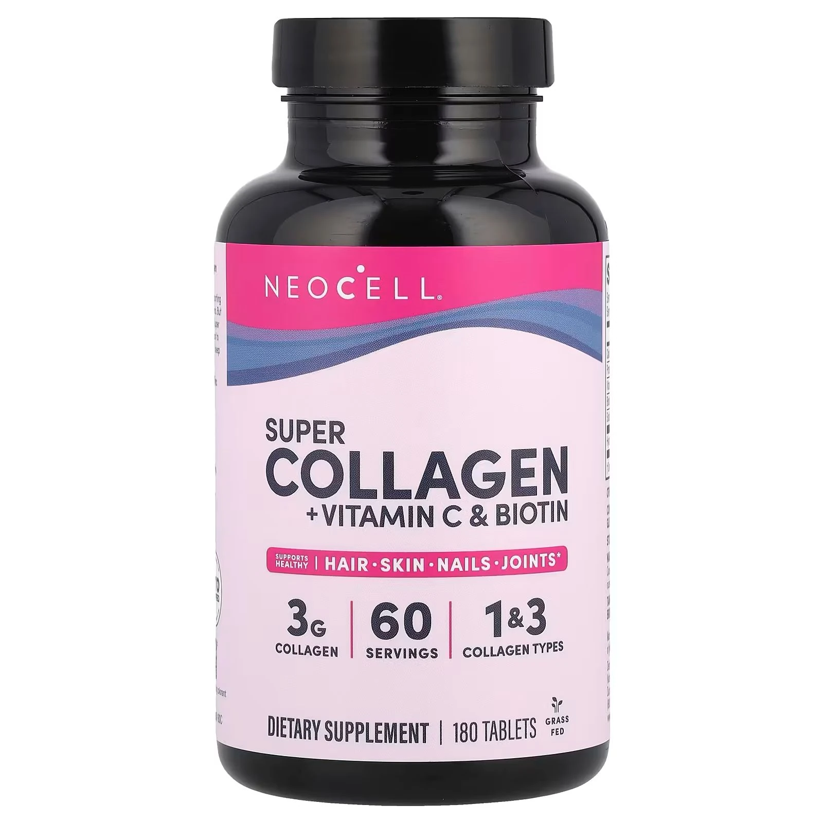 Super Collagen + Vitamin C & Biotin 3g collagen 60 Servis 180 Tablet