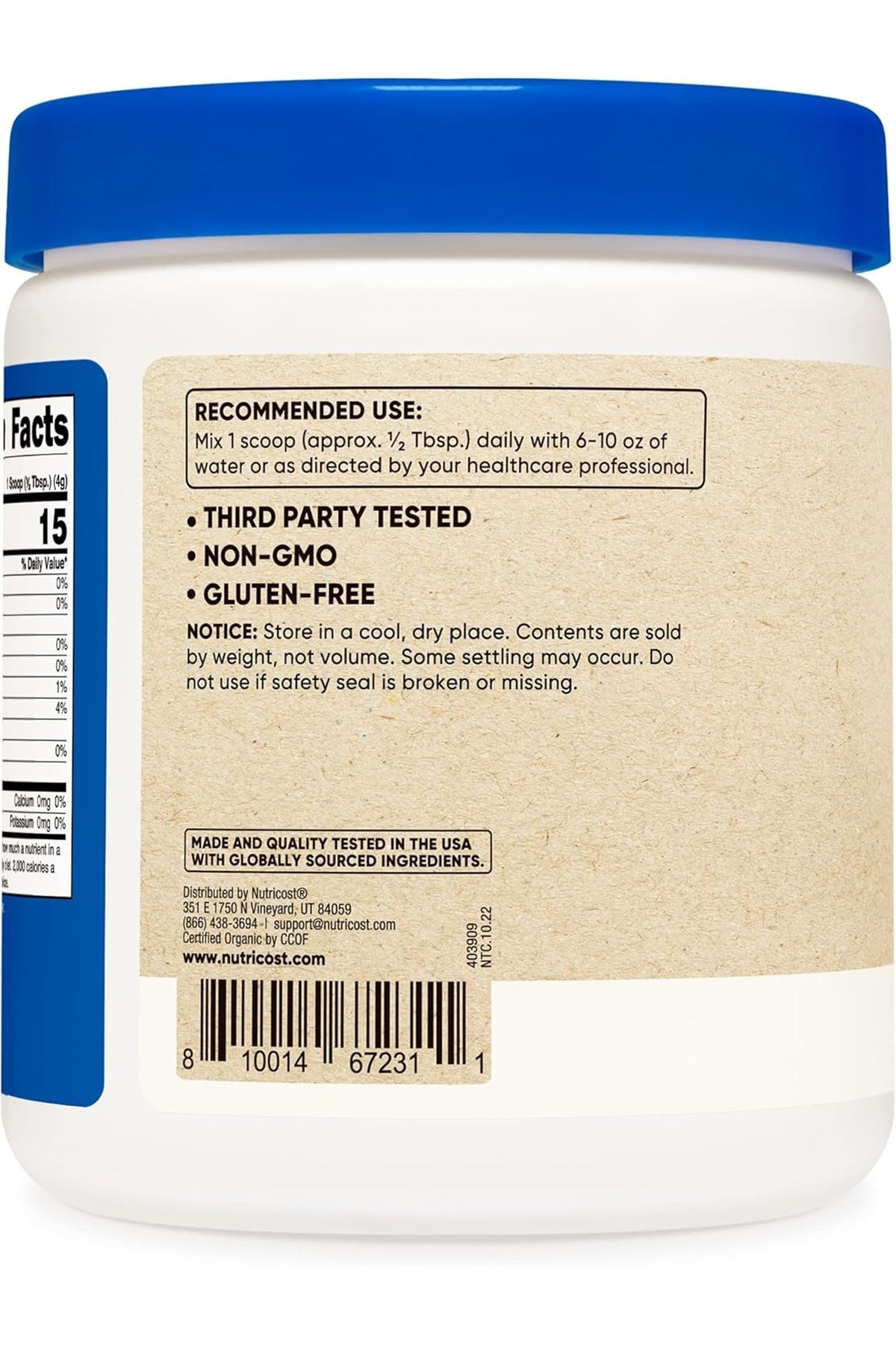 Nutricost Broccoli Powder Organic 8 Oz