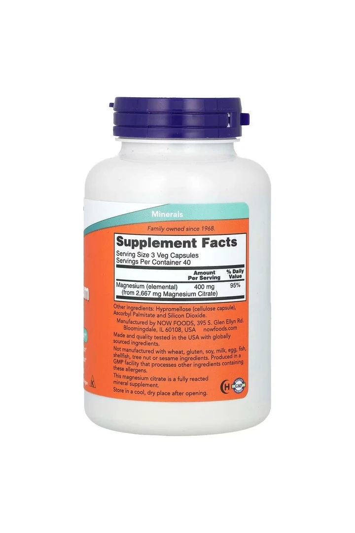 Magnezyum Sitrat, 120 Veg.Kapsül.usa menşei.dmmedicine'den