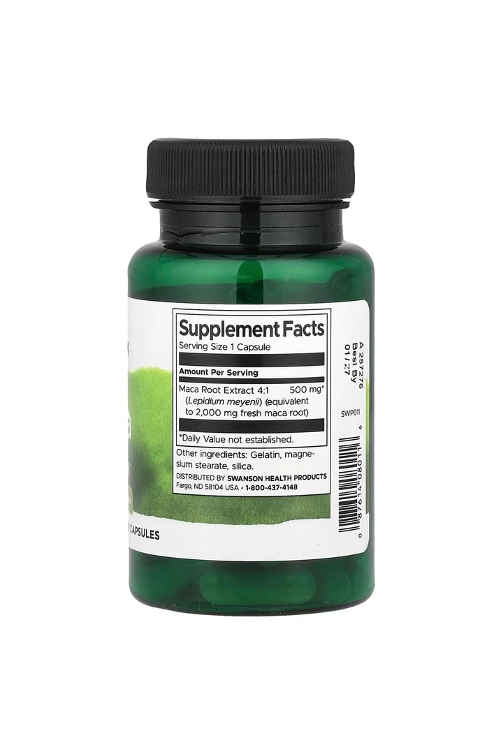 Maca, 500 mg, 60 Kapsül.usa menşei.dmmedicine'den