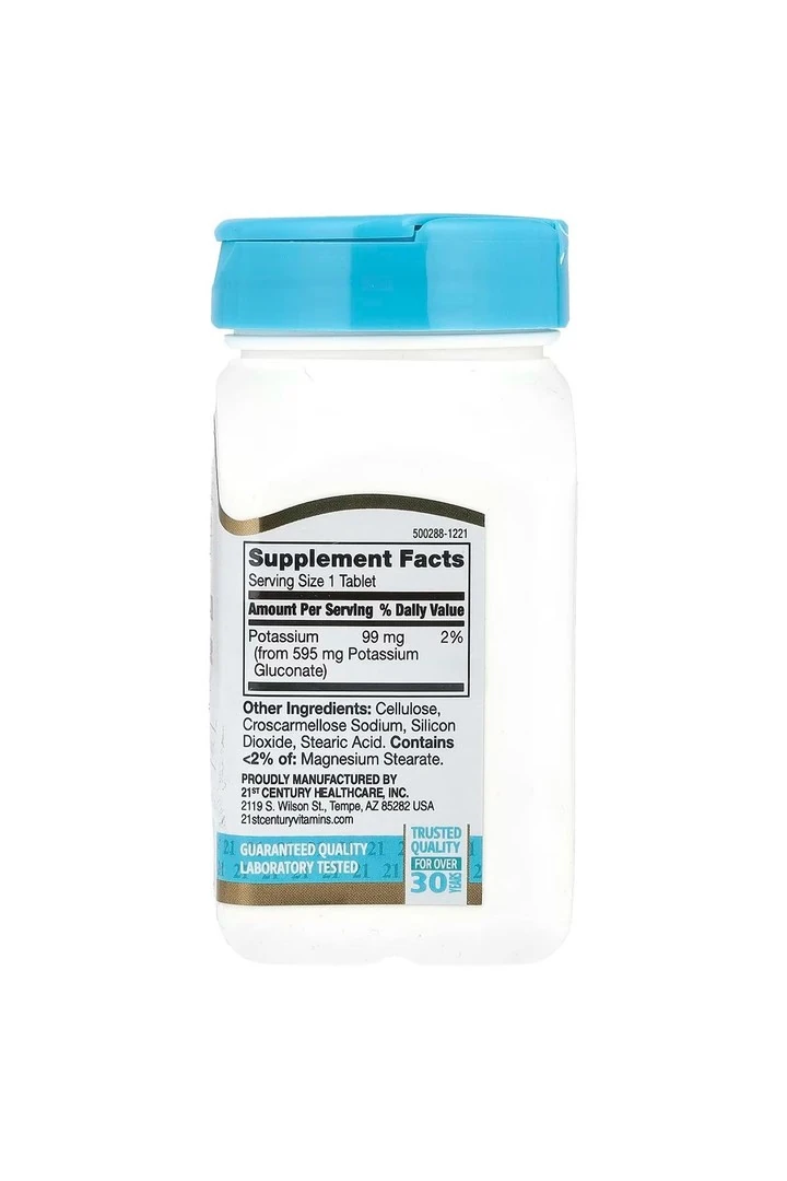 Potasyum Glukonat, 595 mg, 110 Tablet