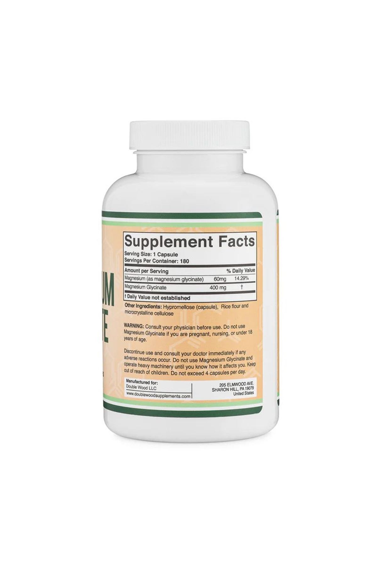 Magnesium Glycinate 400 mg 180 Kapsül