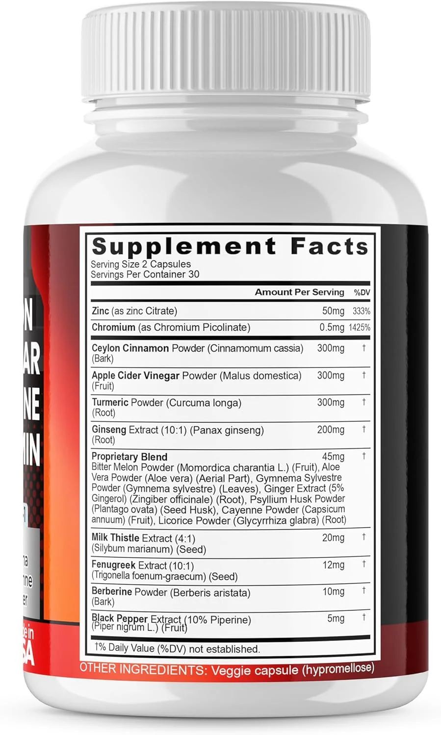 Ceylon Cinnamon Apple Cider Vinegar 60 Kapsül