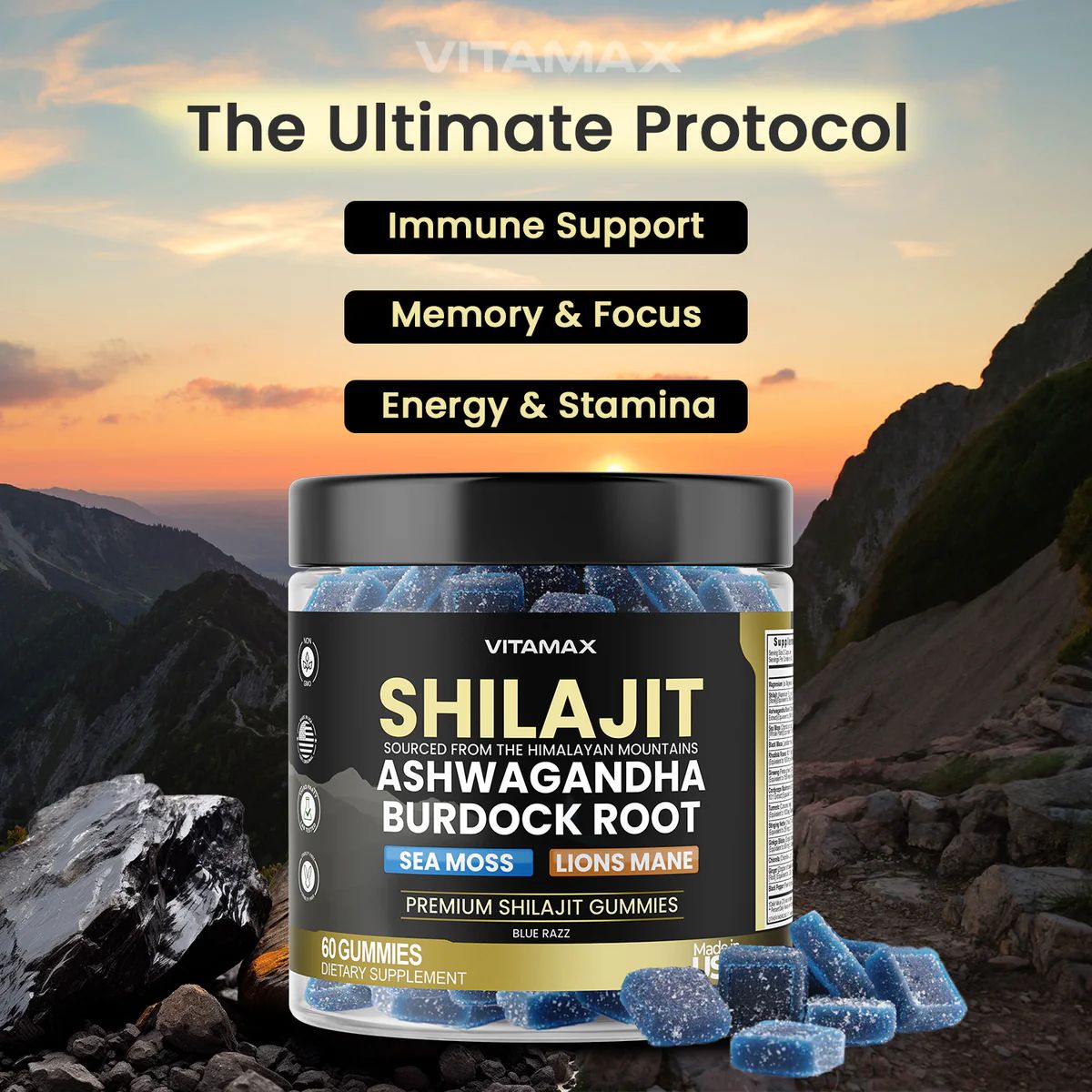 Shilajit Ash. Burdock Root