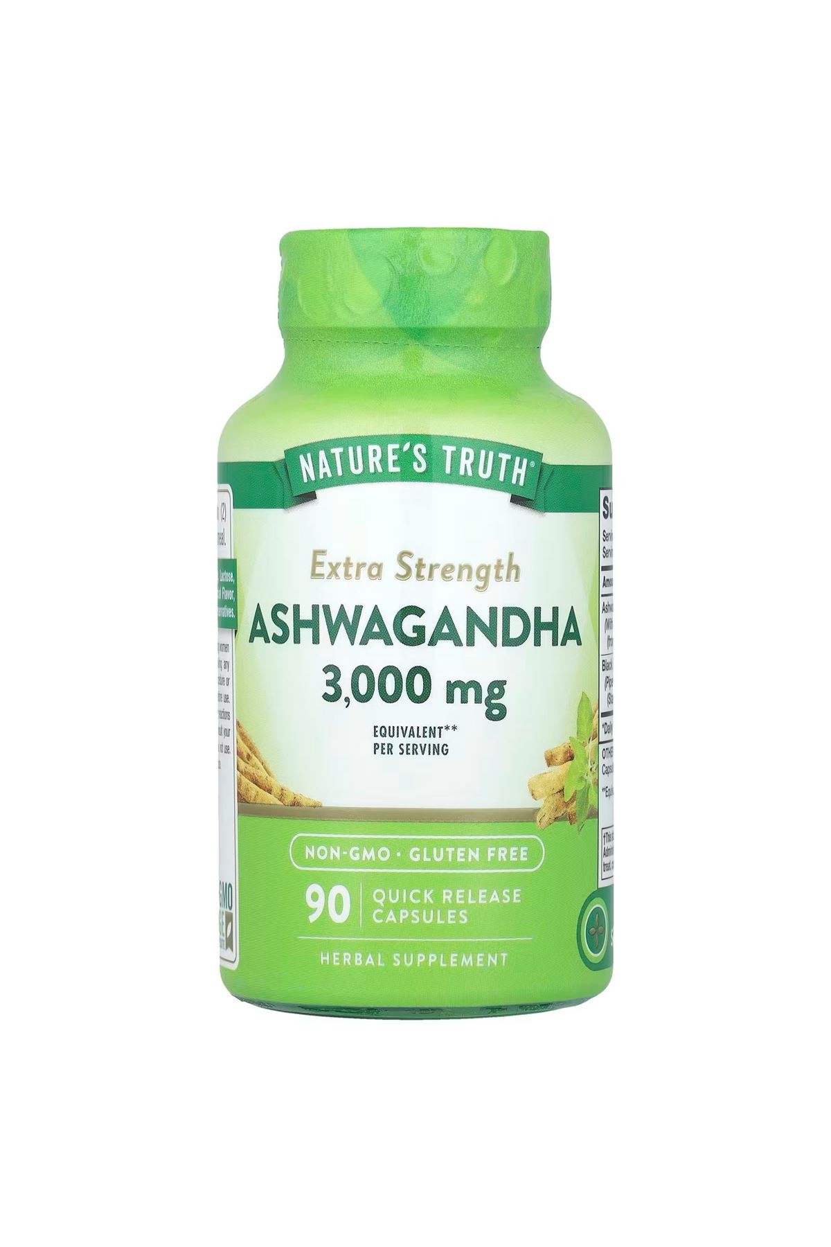 Ashwagandha, Ekstra Güçlü, 3.000 mg, 90 Hızlı Salımlı Kapsül (Kapsül başına 1.500 mg)