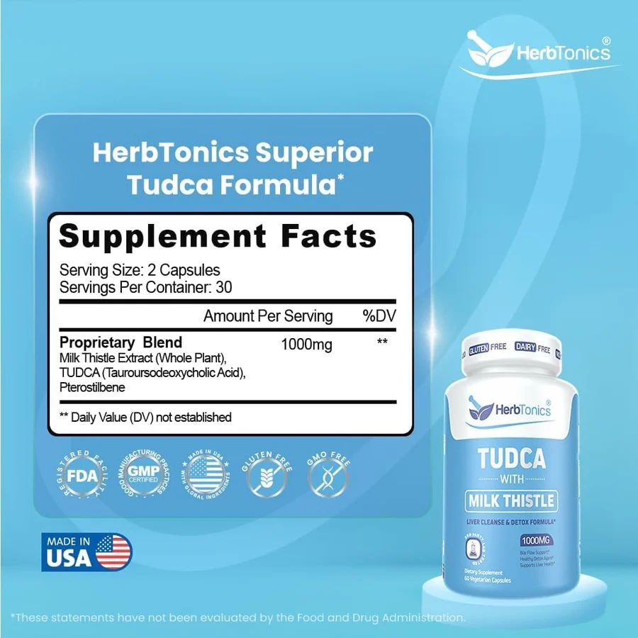 Tudca with Milk Thistle 1000 mg 60 Kapsül