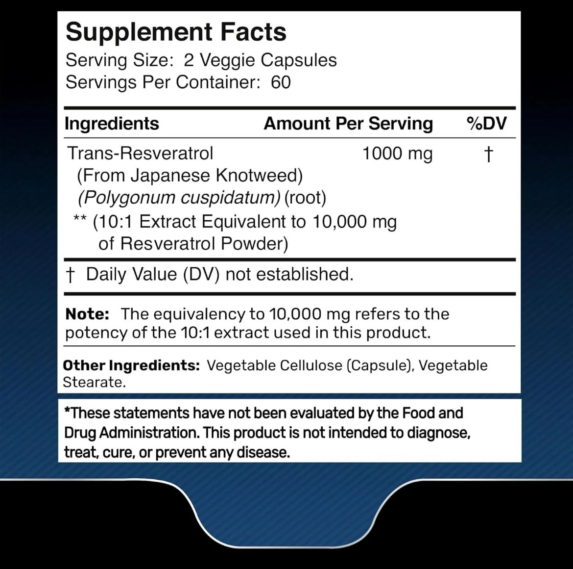 Resveratrol 10,000 ultra strength 120 Kapsül