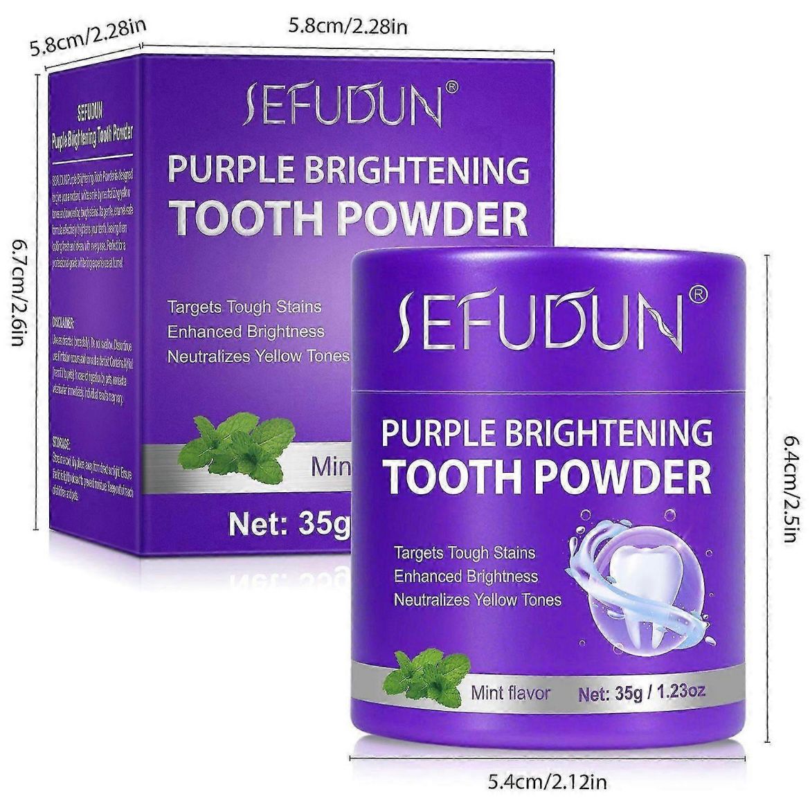 Mor Renkli Beyazlatıcı Diş Tozu