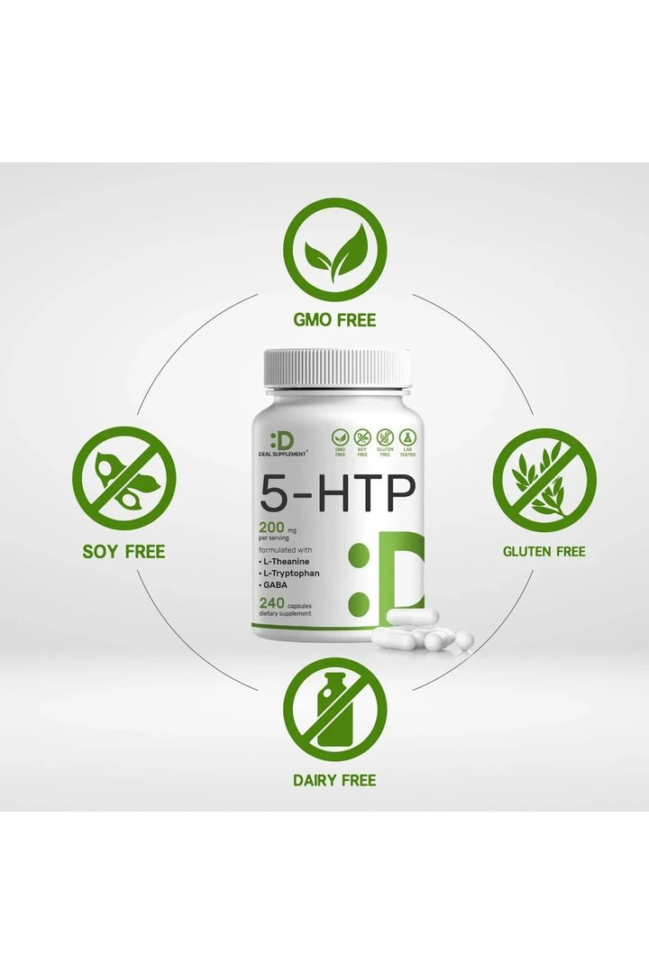 5-HTP 200mg Per Serving, 240 Capsules
