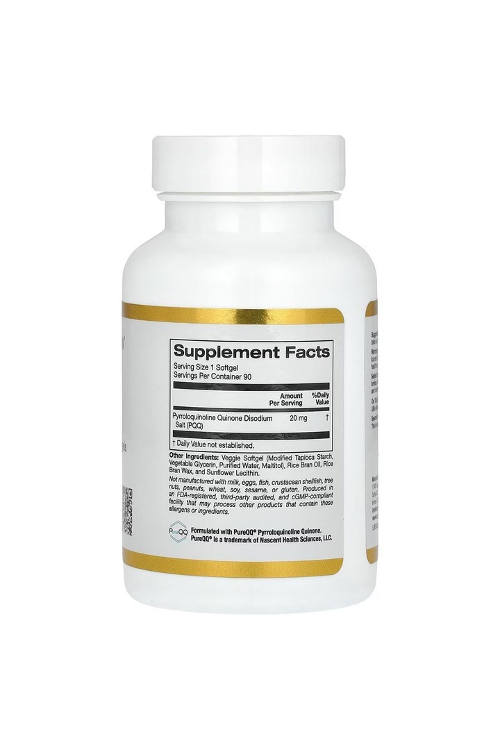 PQQ, 20 mg, 90 veg. Yumuşak Kapsül.usa menşei.dmmedicine'den