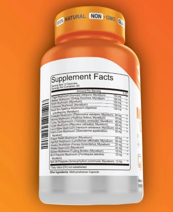 Multi Mushroom Complex 17+ Powerfull mushrooms 120 Kapsül