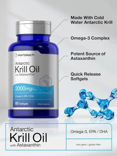 Krill Oil 2000mg | 60 Softgels | with Astaxantin | Omega-3, EPA/DHA
