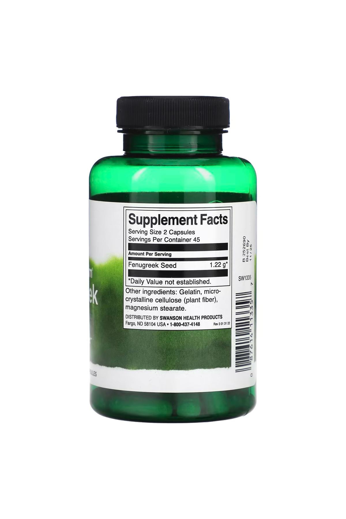 Full Spectrum Fenugreek Seed 610 mg 90 Kapsül