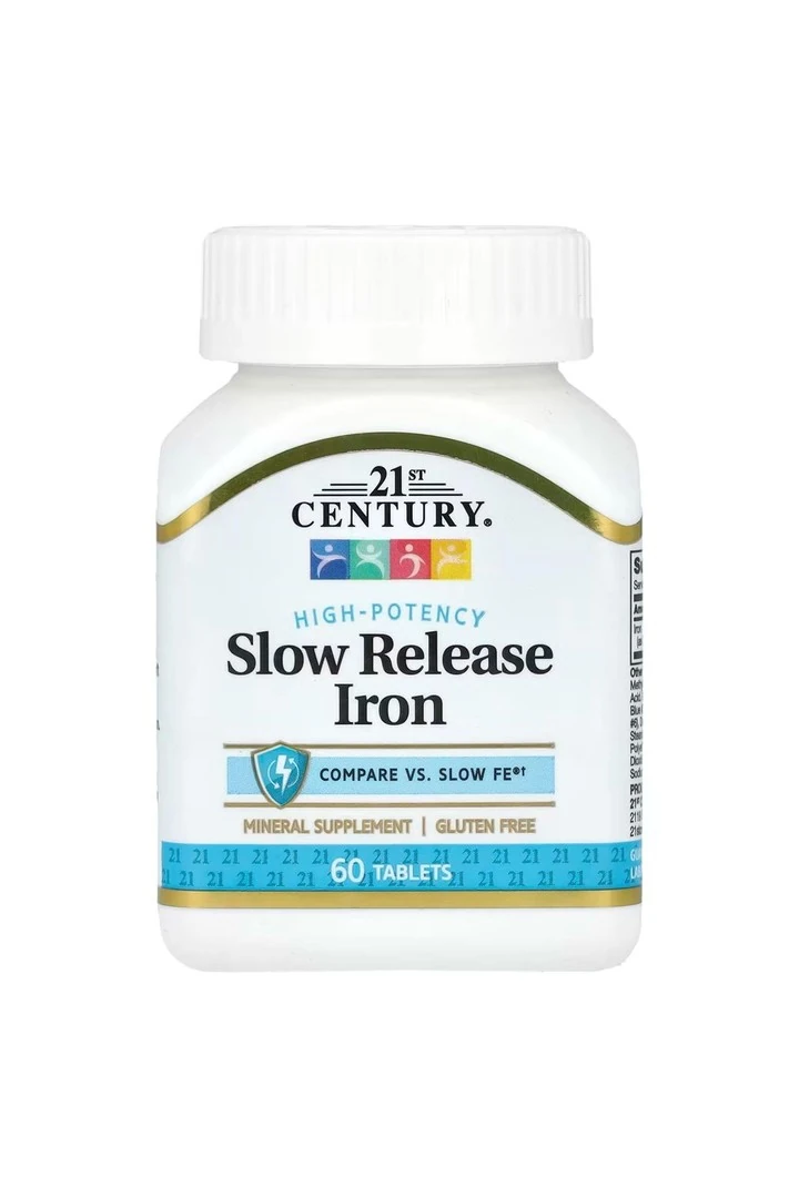 Slow Release İron -Yavaş Salınımlı Demir, Yüksek Etkili, 60 Tablet