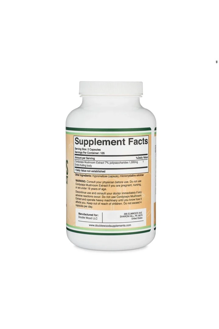 Double Wood Cordyceps Mushroom - 1000 Mg 210 Kapsül