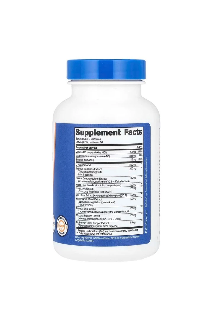 Nutricost T Testosteron/e Testo Booster Complex 90 Kapsül