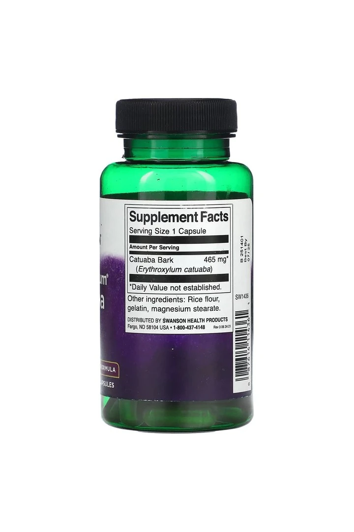 Catuaba Bark Full Specktrum , 465 mg, 60 Kapsül