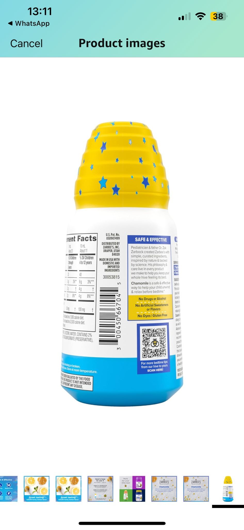 Zarbee's Gentle Children Unwind and Relax to Prepare for Sleep, 4oz