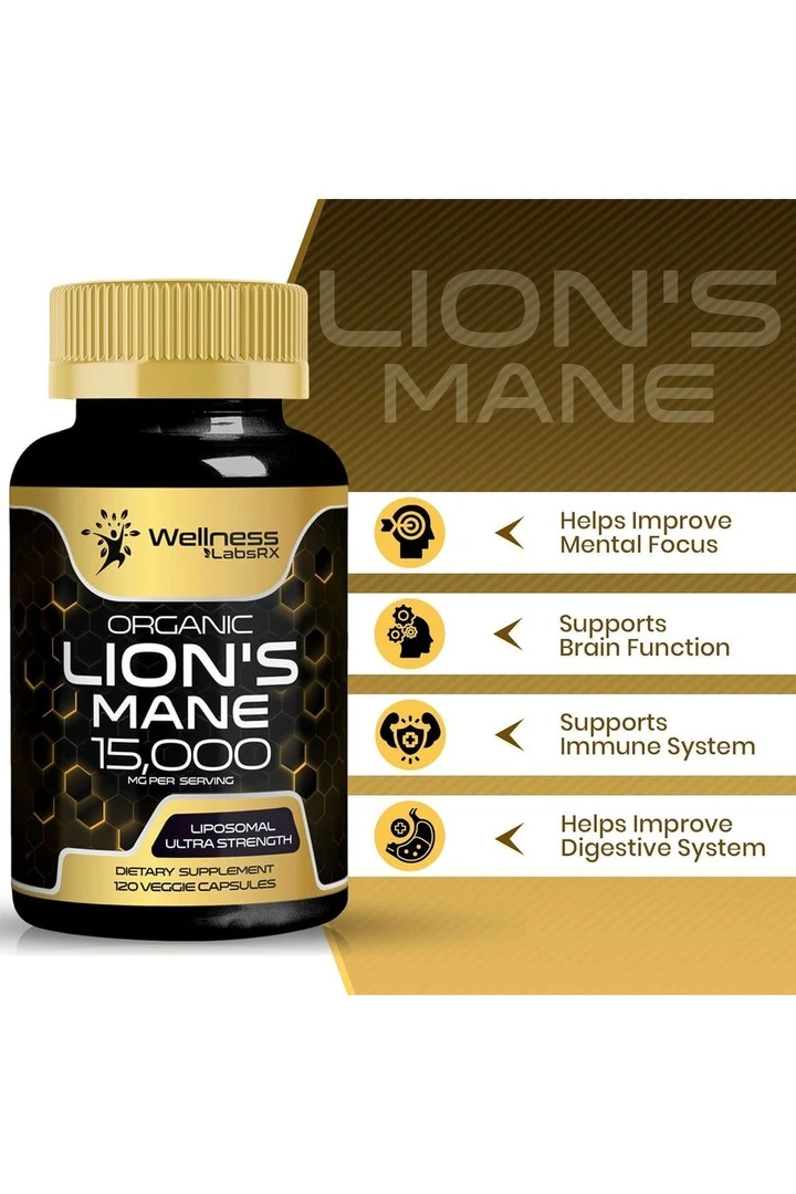 Organic Lion's Mane 15,000 120 Kapsül