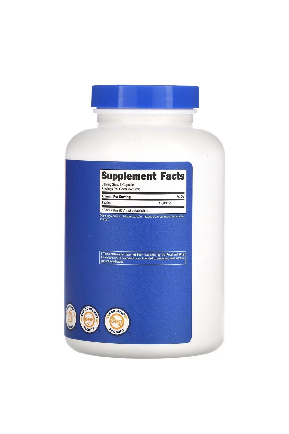 Nutricost Taurine 1000 mg 240 Kapsül