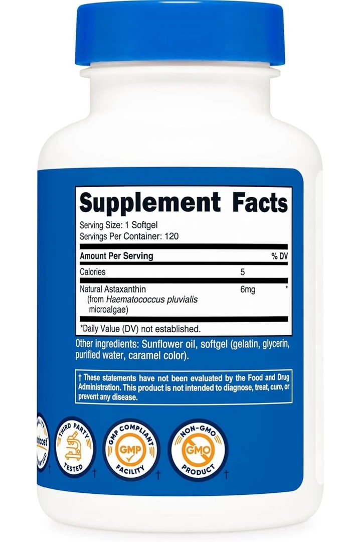 Nutricost Astaxanthin 6 Mg 180 Kapsül