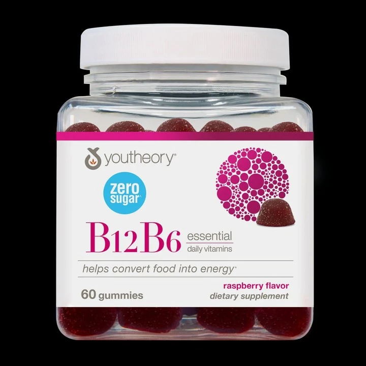 B12B6 - Vegan Vitamin B6 & Vitamin B12 - Offers Brain Health, Energy & Immunity Support* - Dairy, Soy & Gluten Free - 60 Vege