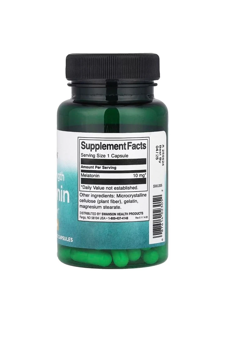 Swanson, Triple Strength Melatonin, 10 Mg, 60 Kapsül
