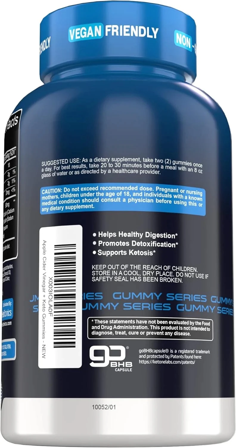 Apple Cider Vinegar + Keto Gummies 500 mg 60 gummies