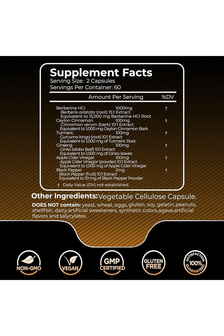 Wellnees LabsRX Berberine 15,000 Mg - with Ceylon Cinnamon 120 Veggie Kapsül