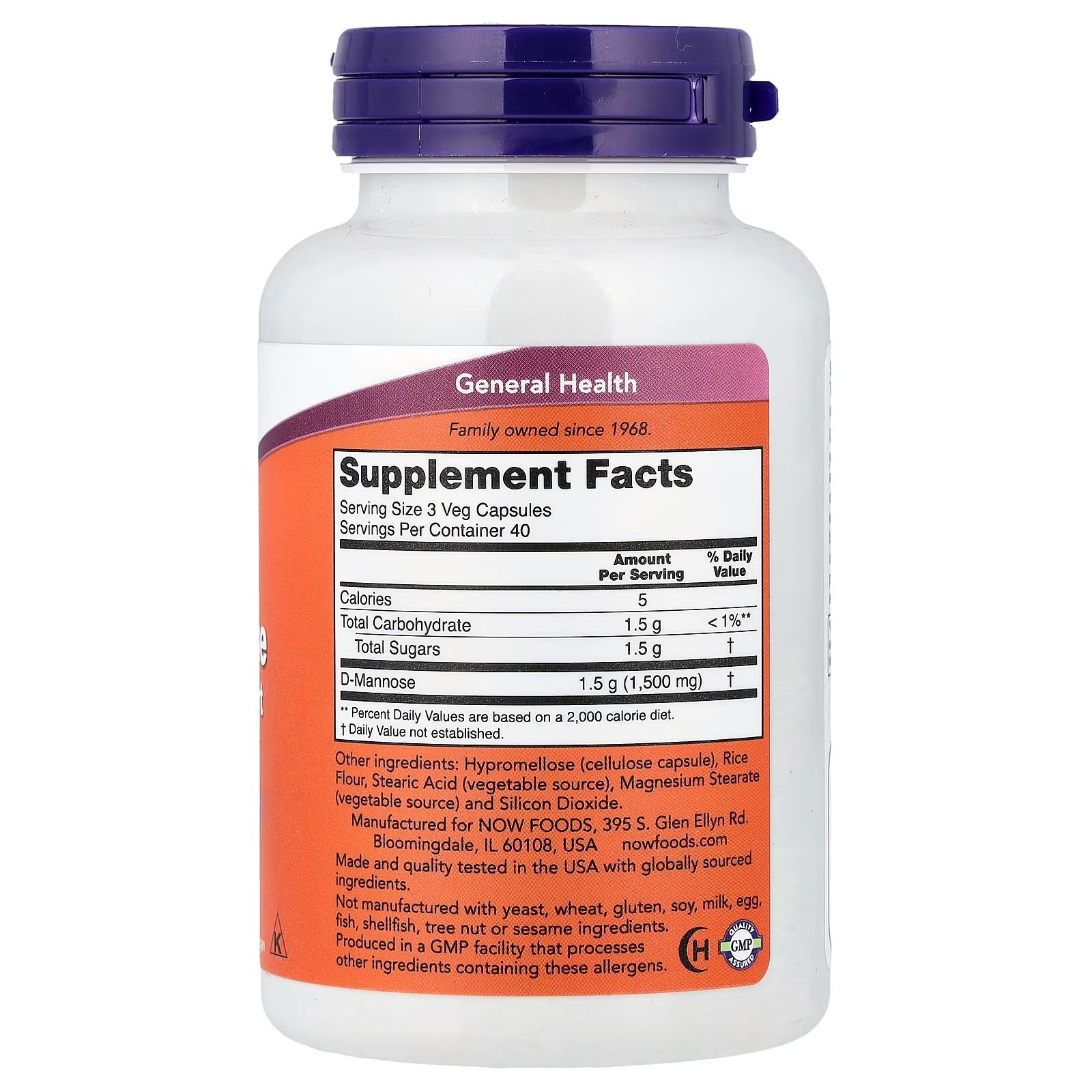 D-Mannose Urinary Support 500 mg 120 Kapsül