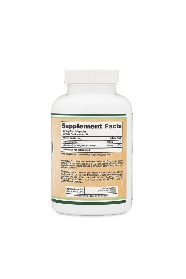 Double Wood Magnezyum sitrate - 400 Mg 180 Kapsül