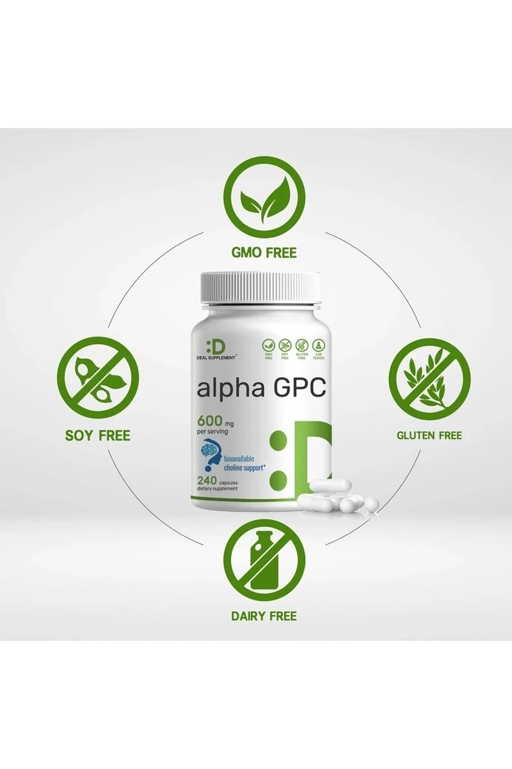 Alpha GPC 600mg Per Serving, 240 Capsules