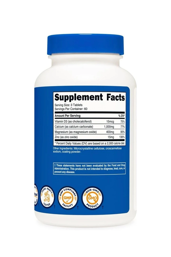 Calcium Magnezyum & Zinc - 1000mg calcium - 400 mg magnezyum - 60 Servis 180 Kapsül.usa menş