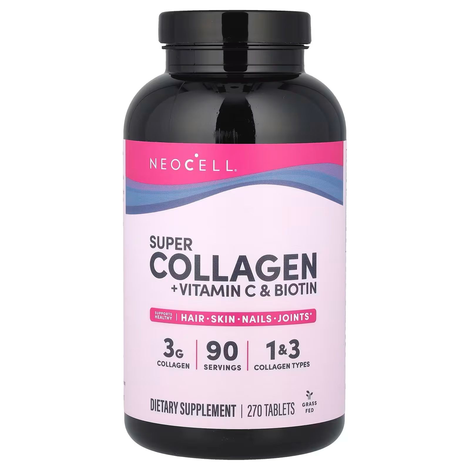 Super Collagen 3G - 90 Servis - 1&3 Collagen Types - 270 Tablet grass fed